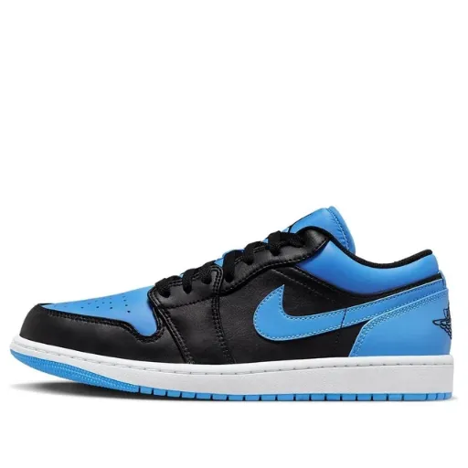 کفش کتانی اسپرت نایکی ایر جردن ۱ لو مدل Nike Air Jordan 1 Low - رنگ آبی مشکی | مستر کوالیتی