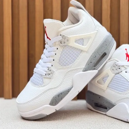 کفش کتانی اسپرت نایکی ایر جردن ۴ مدل Nike Air Jordan 4 Retro - رنگ سفید | مستر کوالیتی