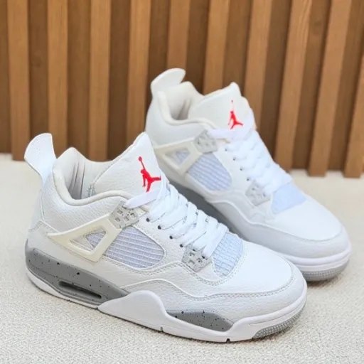 کفش کتانی اسپرت نایکی ایر جردن ۴ مدل Nike Air Jordan 4 Retro - رنگ سفید | مستر کوالیتی