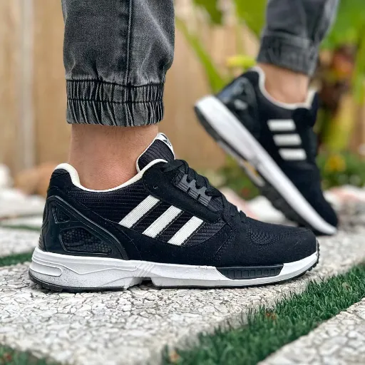 کفش اسنیکرز و پیاده‌روی آدیداس مدل Adidas ZX 8000 - مشکی زیره سفید | سفارش کره مستر کوالیتی