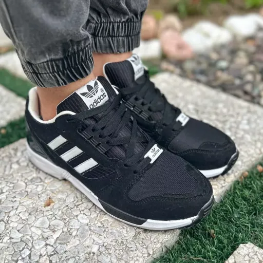 کفش اسنیکرز و پیاده‌روی آدیداس مدل Adidas ZX 8000 - مشکی زیره سفید | سفارش کره مستر کوالیتی