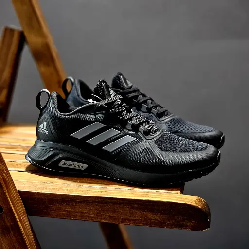 کفش ورزشی و رانینگ آدیداس مدل Adidas Cloudfoam - تمام مشکی | مستر کوالیتی