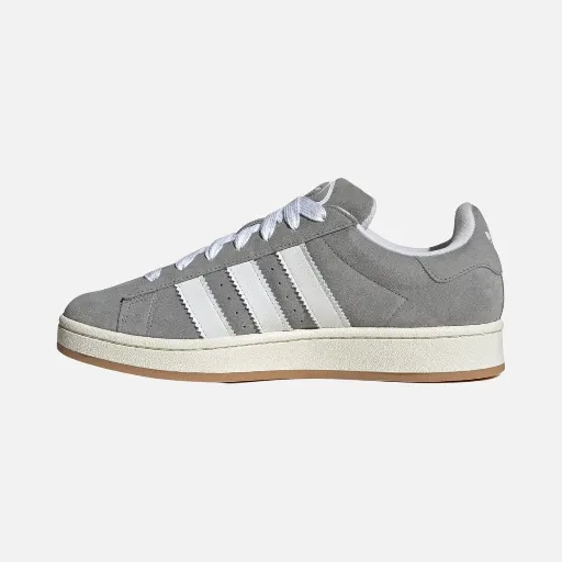 کفش اسکیتر و کژوال آدیداس مدل Adidas Campus 00s - طوسی با سه خط سفید و زیره صمغی | مستر کوالیتی