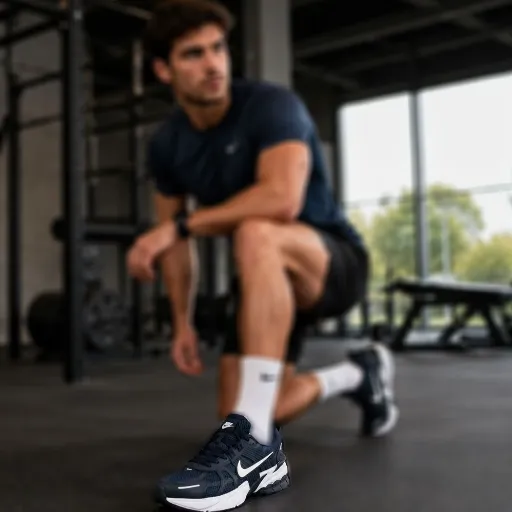 کفش ورزشی و رانینگ نایکی مدل Nike V2K Run - سرمه‌ای با زیره ضخیم سفید | مستر کوالیتی