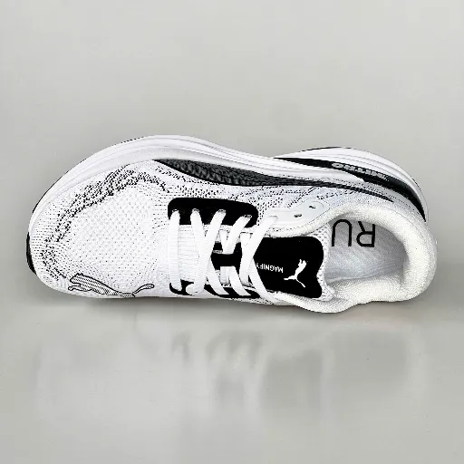 کفش ورزشی و رانینگ پوما مدل Puma Fast-R / Deviate Nitro - سفید با هایلایت مشکی | مستر کوالیتی