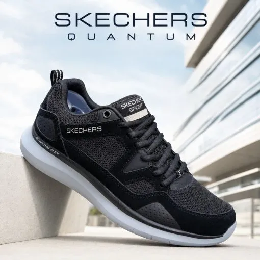 کفش پیاده‌روی و راحت اسکیچرز مدل Skechers Arch Fit / Go Walk - تمام مشکی با زیره بالشتکی | مستر کوالیتی