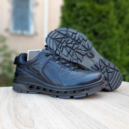 کفش پیاده‌روی و راحت اکو مدل ECCO Cool / Biom C-Trail - تمام مشکی چرمی با زیره تزریقی | اورجینال