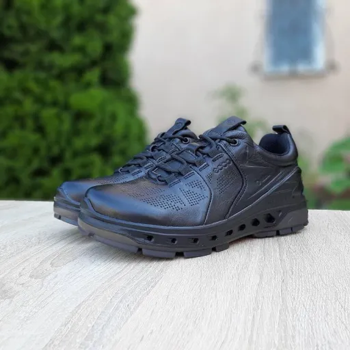 کفش پیاده‌روی و راحت اکو مدل ECCO Cool / Biom C-Trail - تمام مشکی چرمی با زیره تزریقی | اورجینال