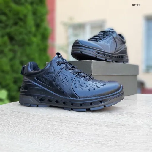 کفش پیاده‌روی و راحت اکو مدل ECCO Cool / Biom C-Trail - تمام مشکی چرمی با زیره تزریقی | اورجینال