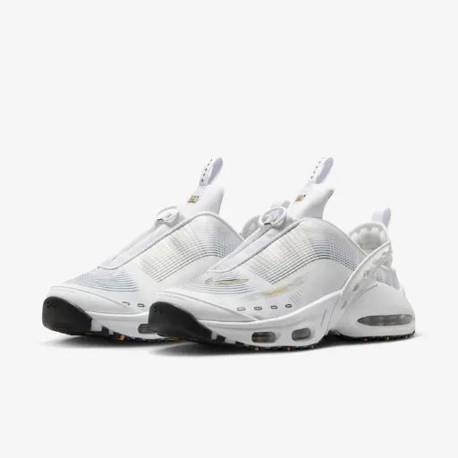 کتونی نایکی ایر مکس زیپ‌دار (Nike Air Max Zip) - رویه تنفس‌پذیر تمام سفید با زیره کپسولی و طراحی آینده‌نگرانه | مستر کوالیتی