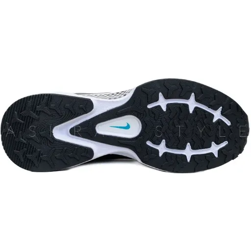 کتونی نایکی پگاسوس ۲.۰ (Nike Pegasus 2.0) - رویه پارچه‌ای تنفس‌پذیر طوسی با سووش شب‌نما / هولوگرامی سبز و زیره لژدار سفید | مستر کوالیتی