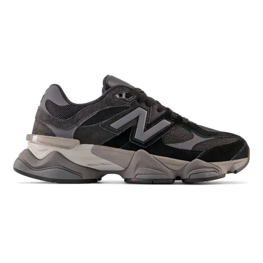 کتونی زنانه نیوبالانس ۹۰۶۰ مشکی-طوسی (New Balance 9060 Black / Grey Women) - رویه جیر و مش تنفس‌پذیر زیره حجیم طبی ABZORB | مستر کوالیتی