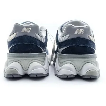کتونی نیوبالانس ۹۰۶۰ سرمه‌ای سفید (New Balance 9060 Natural Indigo / Navy White) - رویه جیر و مش تنفس‌پذیر سرمه‌ای و کرم و زیره حجیم طبی ABZORB | مستر کوالیتی