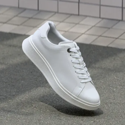 کفش ونس گانت تمام سفید (Gant All White Casual Sneaker) - رویه چرم صنعتی مرغوب با حکاکی لوگوی گانت | مستر کوالیتی