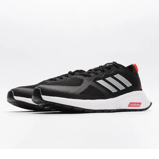 کفش دویدن و اسپرت آدیداس مدل Adidas Cloudfoam - رنگ مشکی نارنجی | مستر کوالیتی