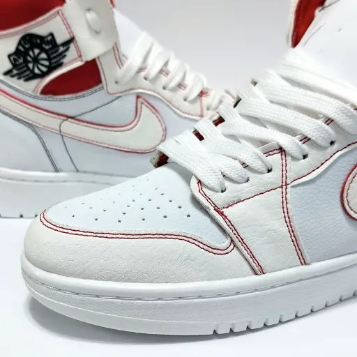 کفش Jordan 1 ساق دار شیکاگو سفید قرمز