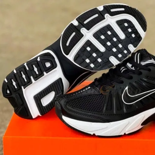 کتونی نایکی اسکی ۲ (Nike Initiator / Skate V2 Black White) - رویه ترکیبی مش و چرم مشکی زیره سفید | مستر کوالیتی