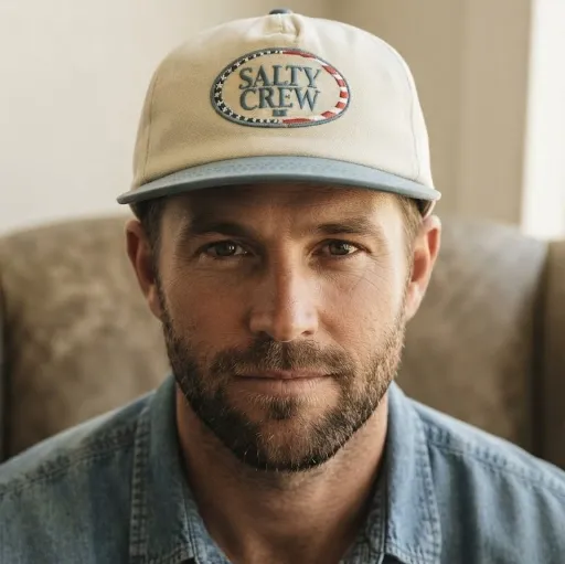 کلاه کپ سالتی کروکلاه کپ مردانه سالتی کرو مدل America A-Frame Snapback رنگ سفید