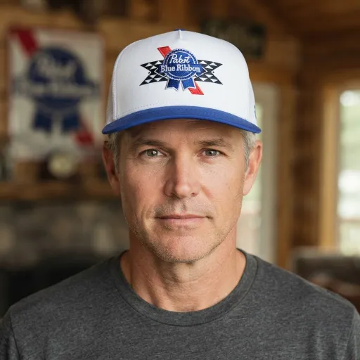 کلاه کپ تراکر پابست بلو ریبون مدل Pabst Trucker Hat اسنپ‌بک دو رنگ