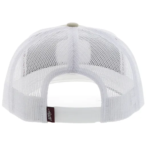 کلاه کپ هویی مدل Zenith رنگ تن و سفید با پچ سرپه (Serape Patch)