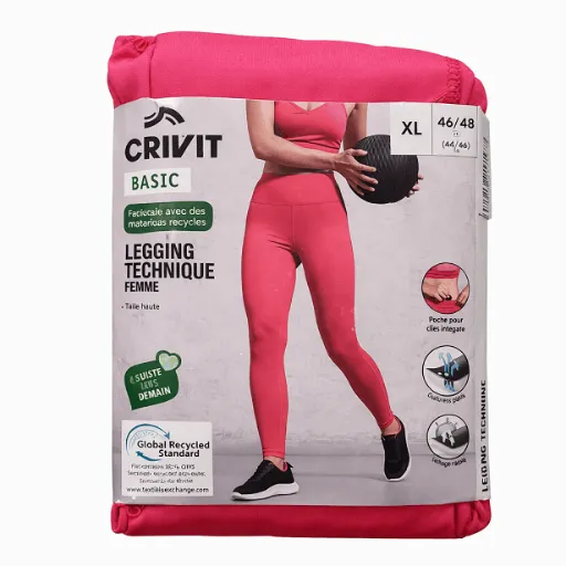 لگینگ تکنیکال زنانه کریویت BASIC سرخابی فاق بلند Crivit