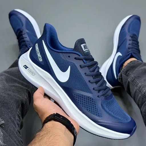 کفش نایکی زوم گاید 10 سرمه ای-سفید (Nike Zoom Guide 10)