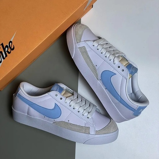 کفش نایکی بلیزر سفید-آبی آسمانی (Nike Blazer)