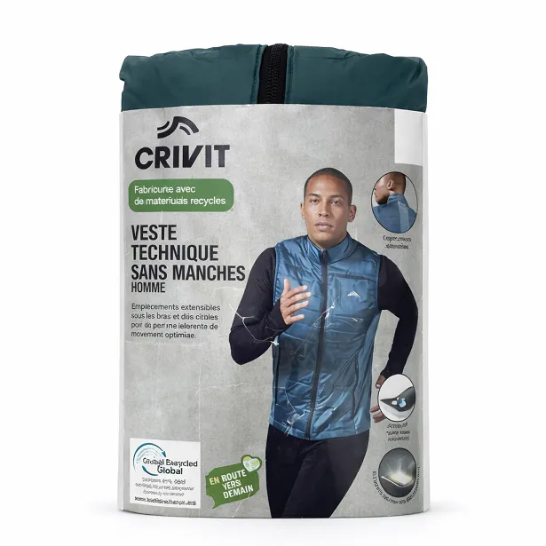 پافر ورزشی مردانه یقه ایستاده کریویت | crivit