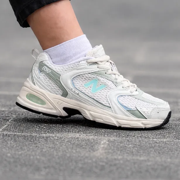 کفش نیوبالانس 530 سفید سبز آبی زنانه | New Balance 530 Master Quality
