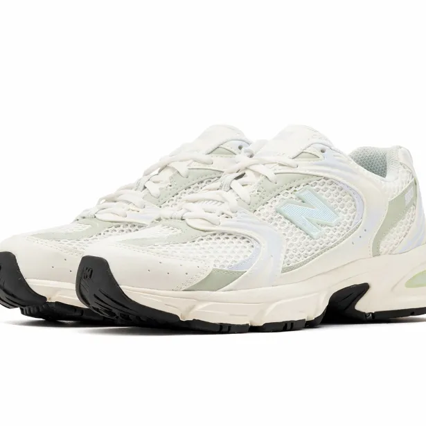 کفش نیوبالانس 530 سفید سبز آبی زنانه | New Balance 530 Master Quality