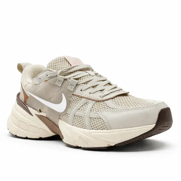 کفش نایکی V2K Run کرم قهوه‌ای زنانه | Nike V2K Run Master Quality