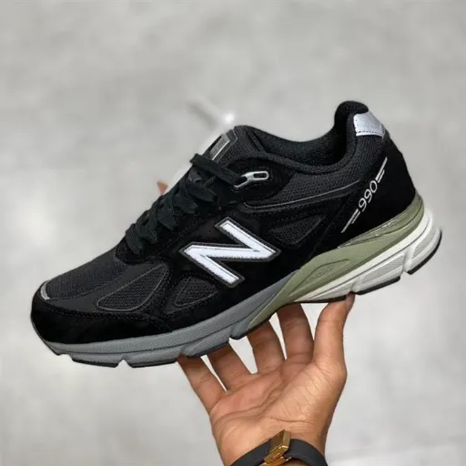 کفش پیاده‌روی و اسپرت نیوبالانس مدل New Balance 990v4 - رنگ مشکی | مستر کوالیتی