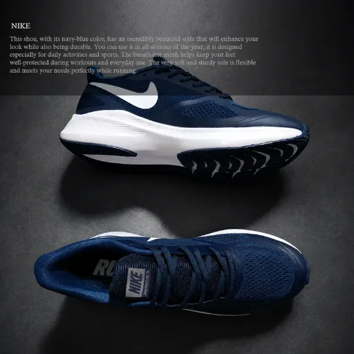 کفش دویدن و اسپرت زنانه نایکی مدل Nike Guide 10 - رنگ سرمه‌ای زیره سفید | مستر کوالیتی