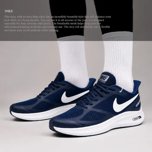 کفش دویدن و اسپرت زنانه نایکی مدل Nike Guide 10 - رنگ سرمه‌ای زیره سفید | مستر کوالیتی