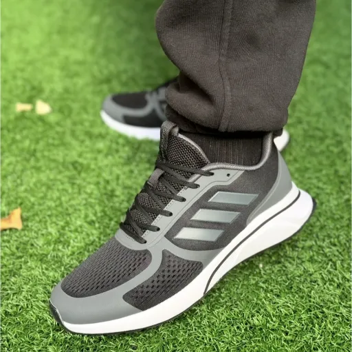 کفش دویدن و اسپرت آدیداس مدل Adidas Response / Gostar - رنگ مشکی طوسی زیره سفید | مستر کوالیتی