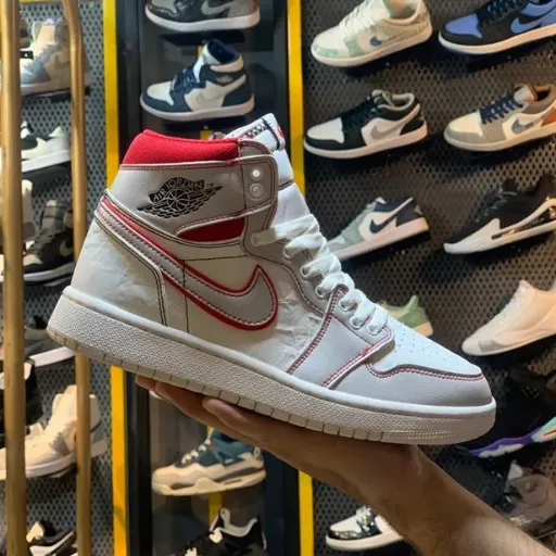 کفش Jordan 1 ساق دار شیکاگو سفید قرمز