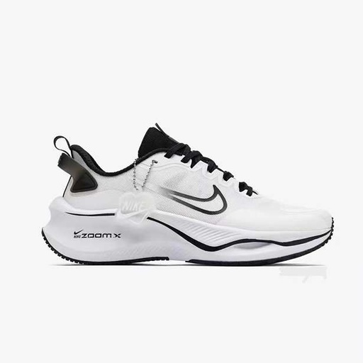کتونی نایکی زوم‌ایکس (Nike ZoomX Invincible / Running White Black) - رویه اسپیسر تنفس‌پذیر سفید با جزئیات مشکی | مستر کوالیتی