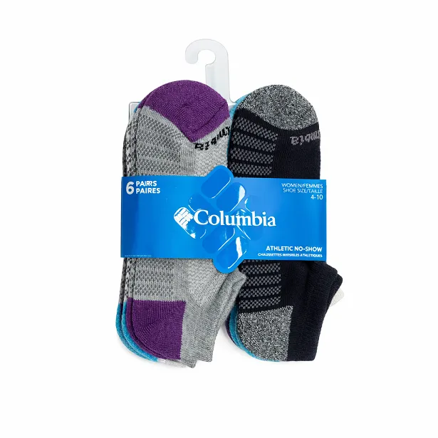 جوراب مچی ورزشی کالامبیا Columbia Athletic No-Show پک ۶ عددی زنانه رنگی