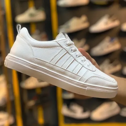 کفش اسنیکرز کژوال طرح آدیداس / ونس (Adidas Style) - تمام سفید | مستر کوالیتی