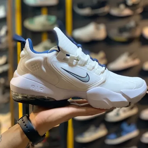 کتونی نایکی ایر مکس آلفا (Nike Air Max Alpha) - رویه توری تنفس‌پذیر تمام سفید  کپسول‌دار | مستر کوالیتی