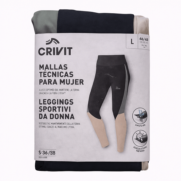 لگینگ ورزشی زنانه کریویت فاق بلند Crivit