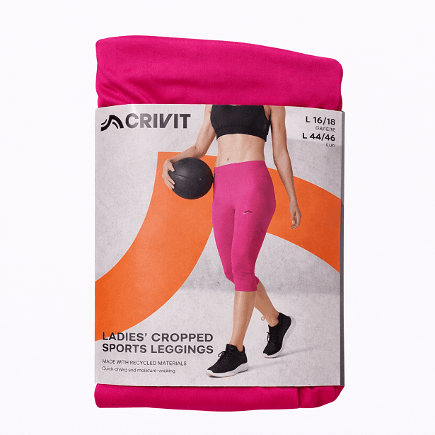 لگینگ ورزشی زنانه کروپ کریویت صورتی Crivit