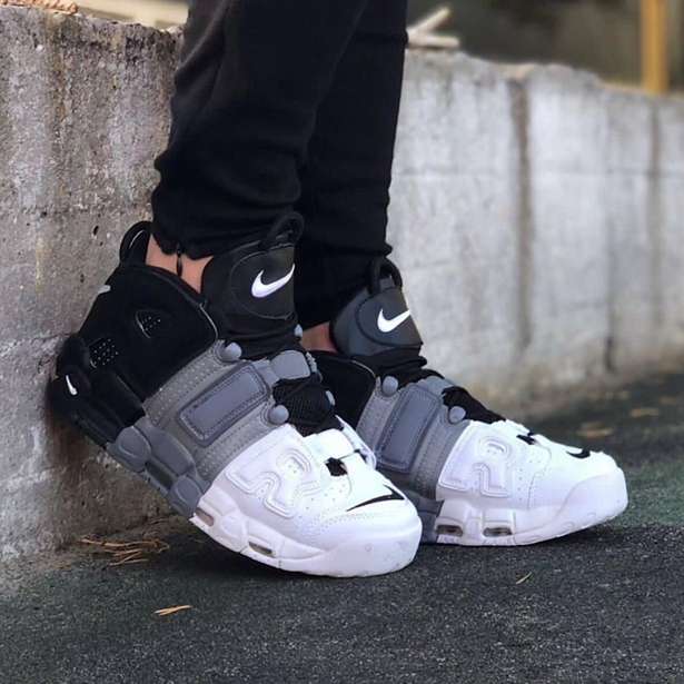 کفش نایکی ایر آپتمپو (Nike Air Uptempo) مشکی-طوسی-سفید